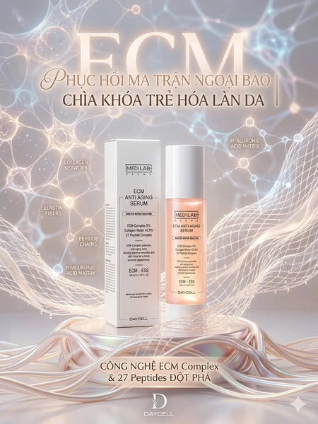 ECM MA TRẬN NGOẠI BÀO CAO CẤP – PHỤC HỒI &amp; TRẺ HOÁ DA CHUYÊN SÂU